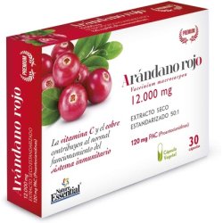 Nature Essential Red Cranberry 120 Capsules (Dry Extract) 30 Vegetarian Capsules