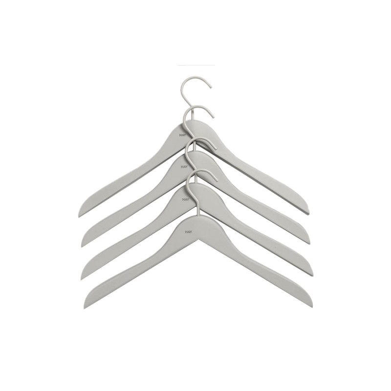 zzHAY - Soft Coat Hanger Slim Set of 4 - Grey (500079)