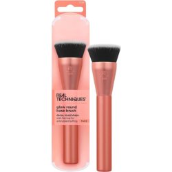 Real Techniques Glow Round Base Makeup Brush for Liquid and Cream Makeup Flat Top Foundation Brush Buffing Blending