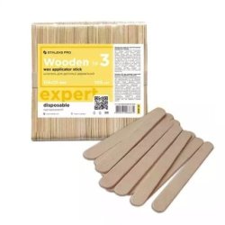 Pro Expert Wooden Spatulas for Depilation 114x10mm 100 Pieces