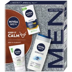 Niveaset Sensitive Keep It Calm Face Cream 75ml, Cleansing Gel For Face 100ml, Shower Gel 250ml
