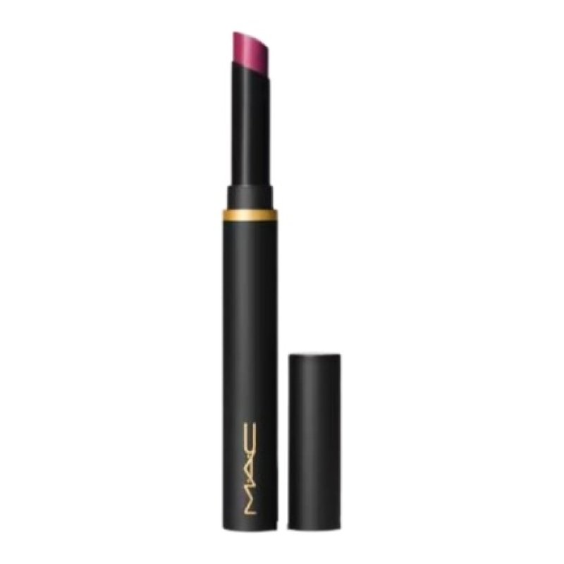 MAC Powder Kiss Velvet Blur Slim Stick Lipstick 881 Wild Rebel Mid-Tone Plum