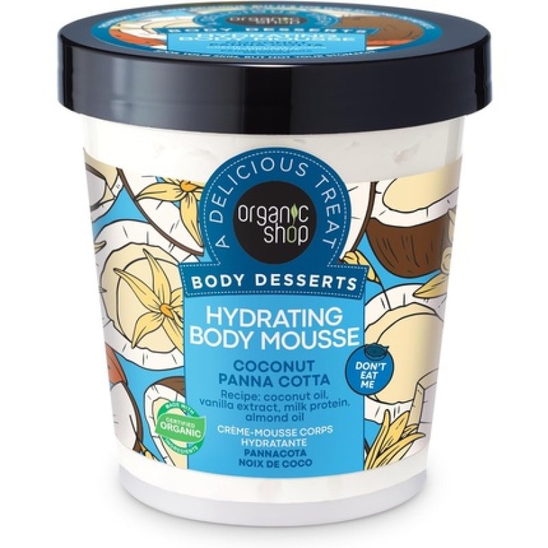 Organic Shop Body Desserts Hydrating Coconut Panna Cotta Body Mousse 450ml