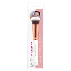 Cosmetic Brush for Makeup and Powder with Rose Gold Case D52