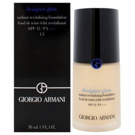 Designer Glow Radiant Revitalizing Foundation SPF 15 PA Plus 1.5 by Giorgio Armani for Women 1 oz