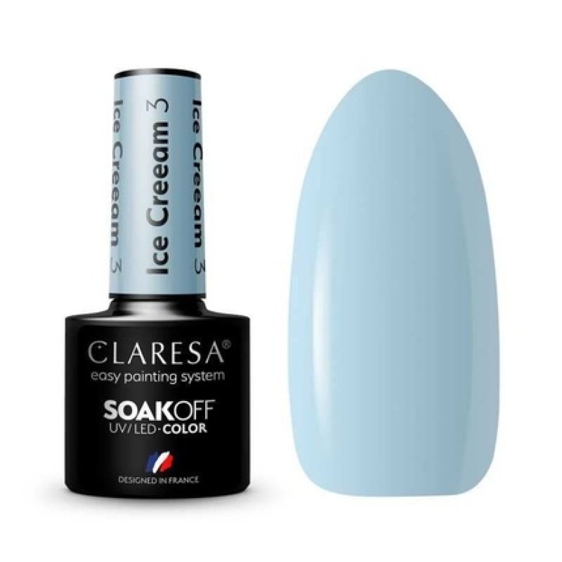Claresa Ice Cream UV Nail Polish 5ml - Pack of 3