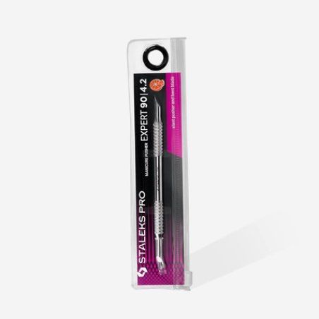 Pusher Cuticle Manicure Pedicure Staleks Pro Expert Pe-90/4.2 Slant Pusher and Bent Blade