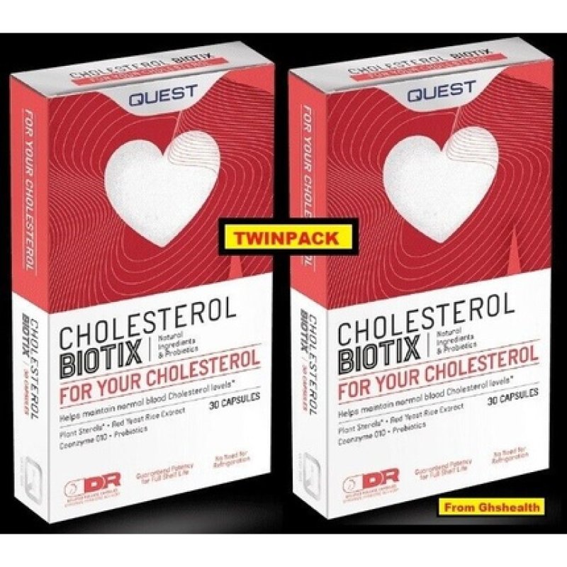 Quest Cholesterol Biotix Maintain Normal Cholesterol Levels 60 Capsules