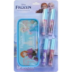 Lip Smacker Frozen Lip Gloss Set Colorful Frozen-Inspired Makeup Giftset for Kids 4 Shiny Lip Glosses and Winter