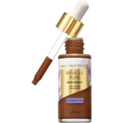 Max Factor Miracle Pure Serum Foundation 100-110 Very Deep 2-in-1 Serum Formula Medium Coverage Satin Matte Finish 2%
