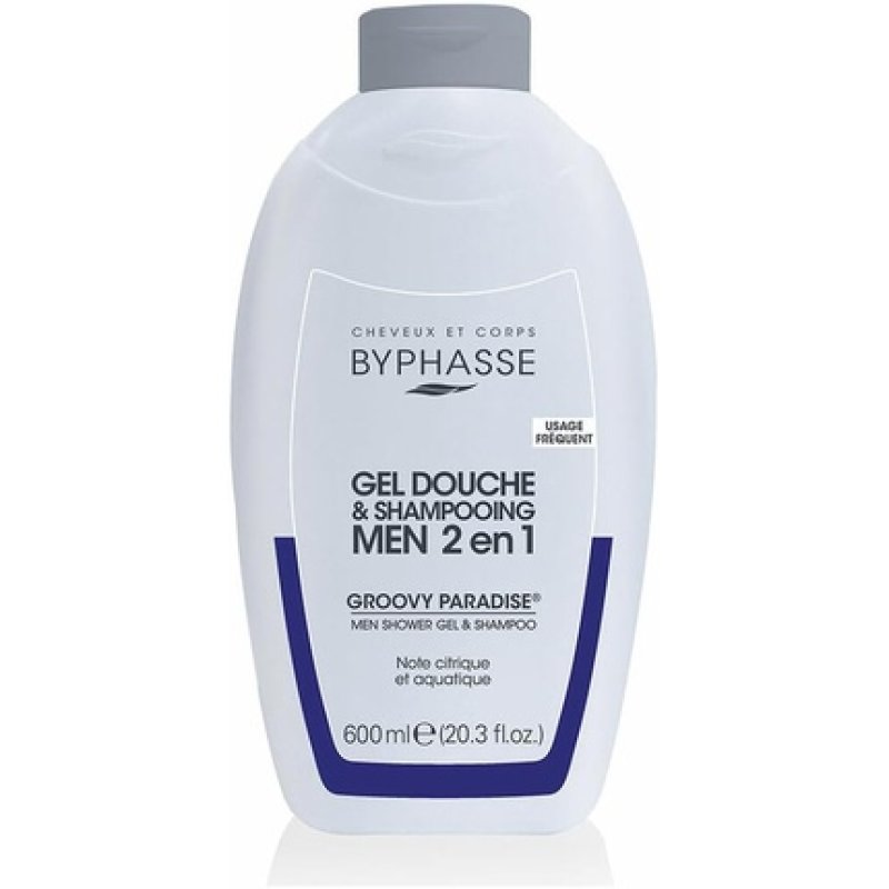 Byphasse Groovy Paradise 2-in-1 Shower Gel Shampoo for Men 600ml