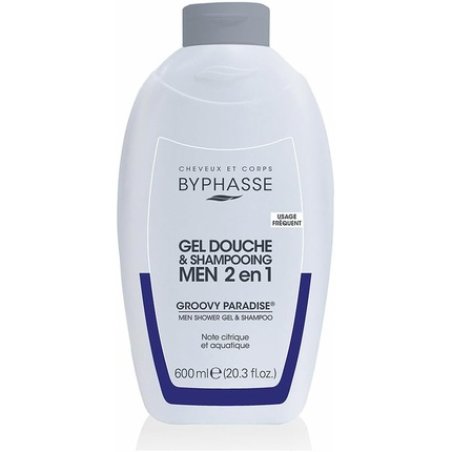 Byphasse Groovy Paradise 2-in-1 Shower Gel Shampoo for Men 600ml