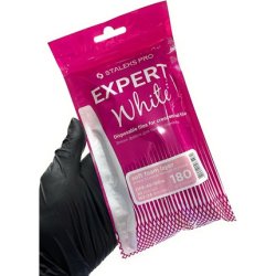 White Disposable Files for Crescent Nail File 180 Grit 30 Pieces