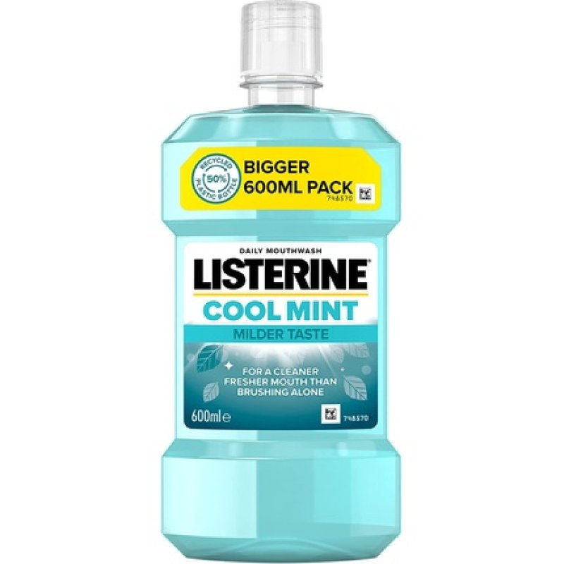 Listerine Cool Mint Milder Taste Mouthwash 600ml