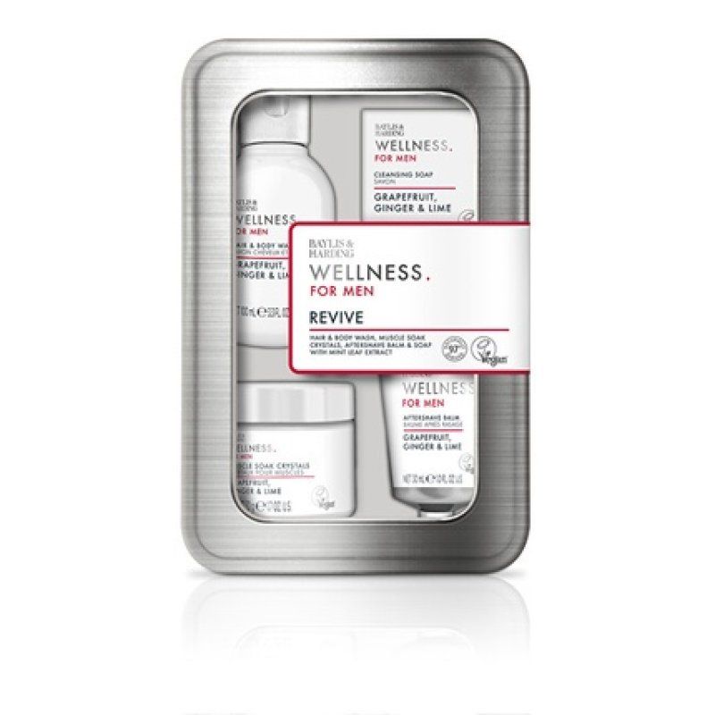 STOCKICX1 - Baylis & Harding Body Care Gift Set In A Tin Can Grapefruit Ginger Lime 4 Pieces