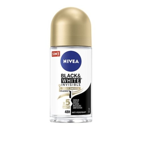 Nivea Invisible Black & White Silk And Smooth Antiperspirant 50 Ml