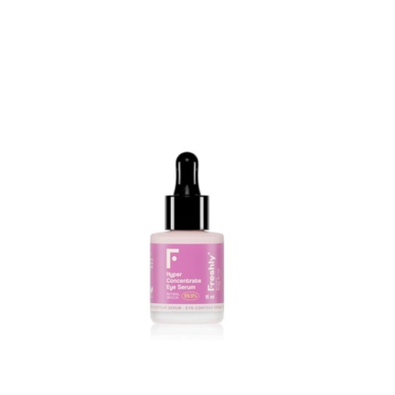 Freshly Cosmetics Hyper-Concentrate Eye Serum Vegan Hyaluronic Acid Reduces Dark Circles, Puffiness, and Wrinkles with