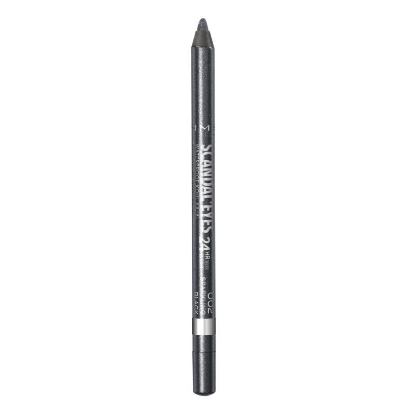 Rimmel Waterproof Kajal Eyeliner with Intense Color and Soft Texture 1.3g 002 Sparkling Black