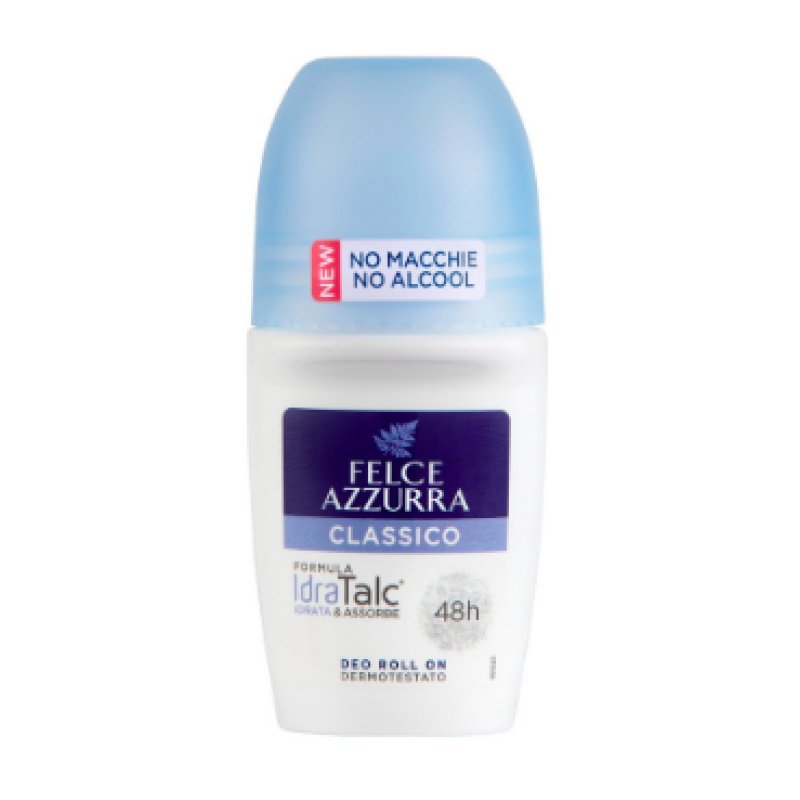 Felce Azzurra Classico Deodorant Roll On 50ml 48h Hydrating Talc Formula