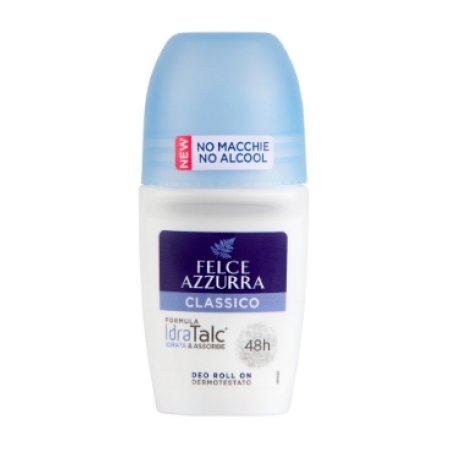 Felce Azzurra Classico Deodorant Roll On 50ml 48h Hydrating Talc Formula
