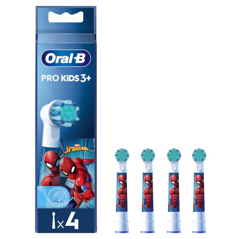 Oral-B Pro Kids Electric Toothbrush Head with Spiderman Characters Extra Soft Bristles for Ages 3 4 Toothbrush Heads