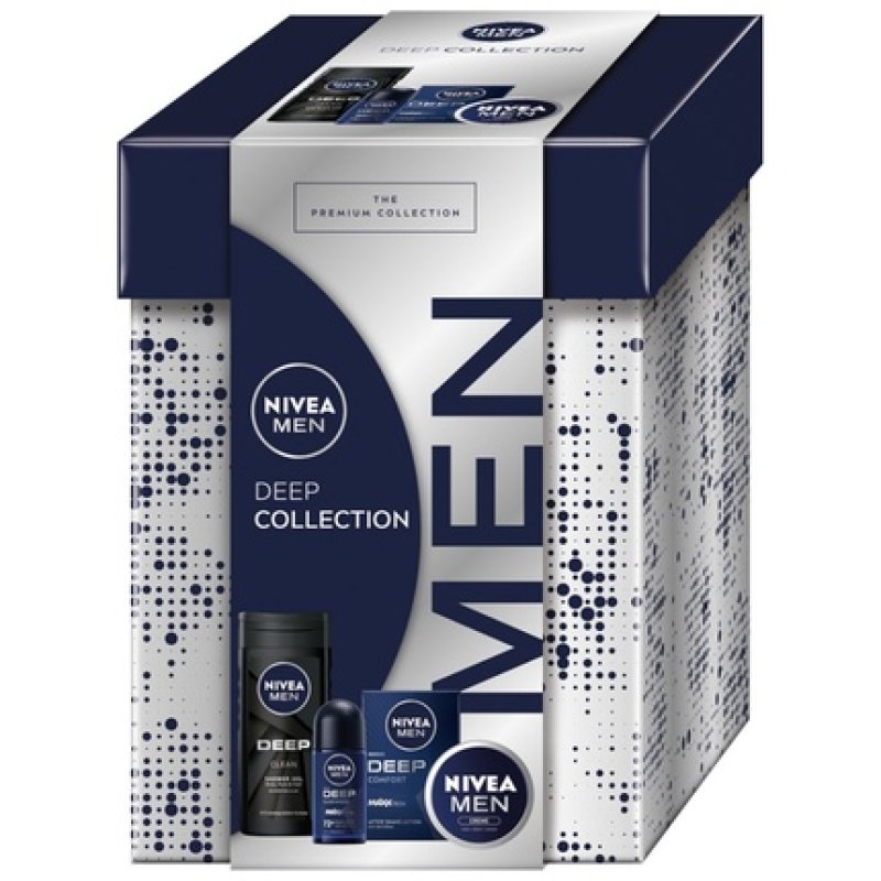 Nivea Set Deep Collection Universal Cream 75ml, Antiperspirant Roll-On 50ml, Shower Gel 250ml, Aftershave 100ml