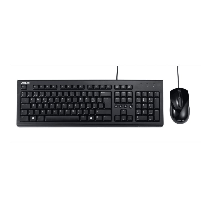 ASUS U2000 Keyboard Mouse Set clavier Souris incluse Universel USB Noir