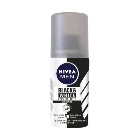 Men's Invisible Black & White Deodorant 48 Hour Mini Format 35ml