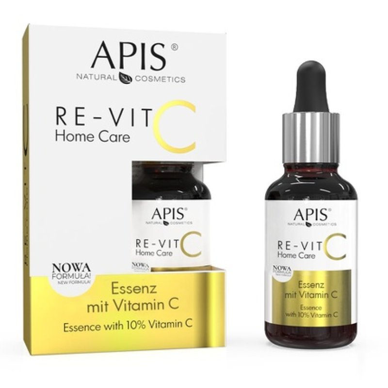 Apis RE-VIT C HOME CARE Essence New Formula 10% Vitamin C Hyaluronic Acid Bio-Propandiol Moisturizing Volume 30ml