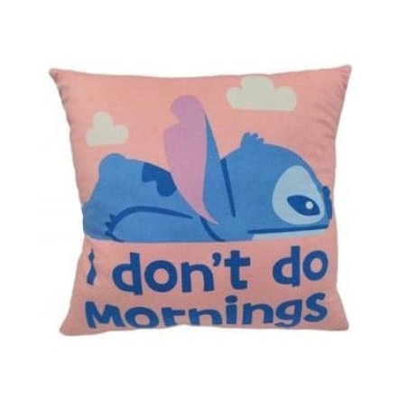 Lilo et Stitch - Coussin double face I Don't Do Mornings (40x40cm)