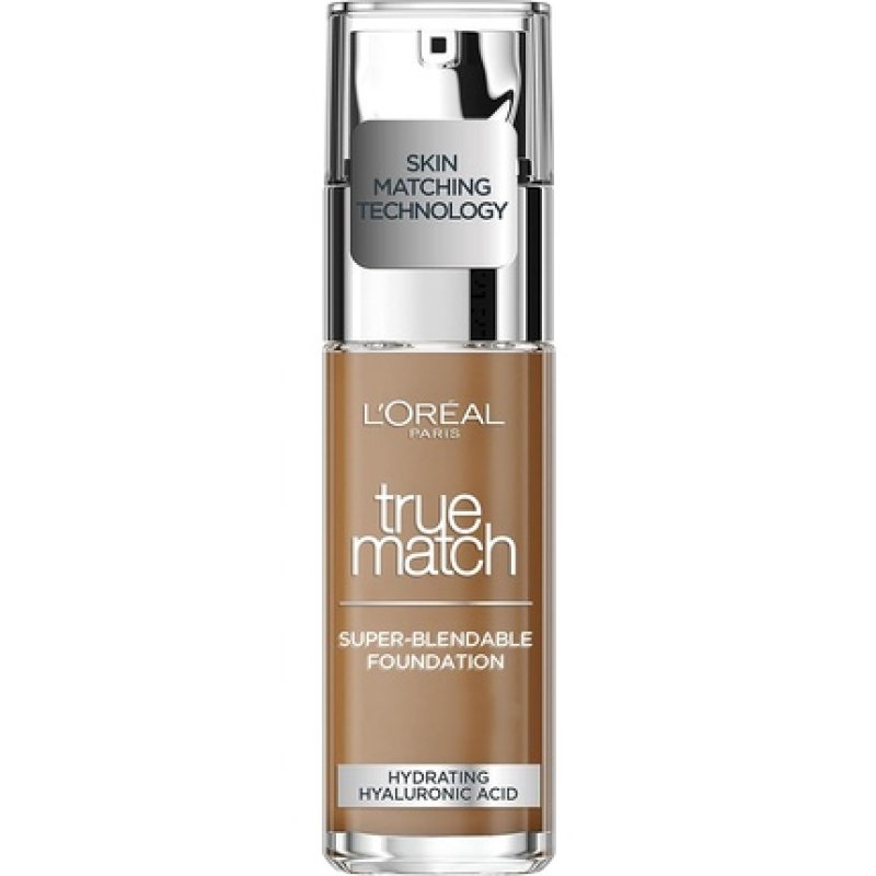 L'Oreal Paris True Match Liquid Foundation Skincare Infused with Hyaluronic Acid SPF 17 30ml 8.5W Toffee