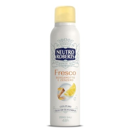 Neutro Roberts Deodorant Spray Fresh Yellow Bergamot and Ginger Aluminum-Free Stain-Free with Pure Glycerin Oil