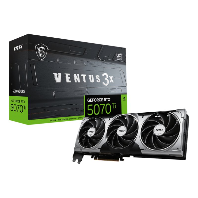 MSI GeForce RTX 5070 Ti 16G VENTUS 3X OC NVIDIA 16 Go GDDR7