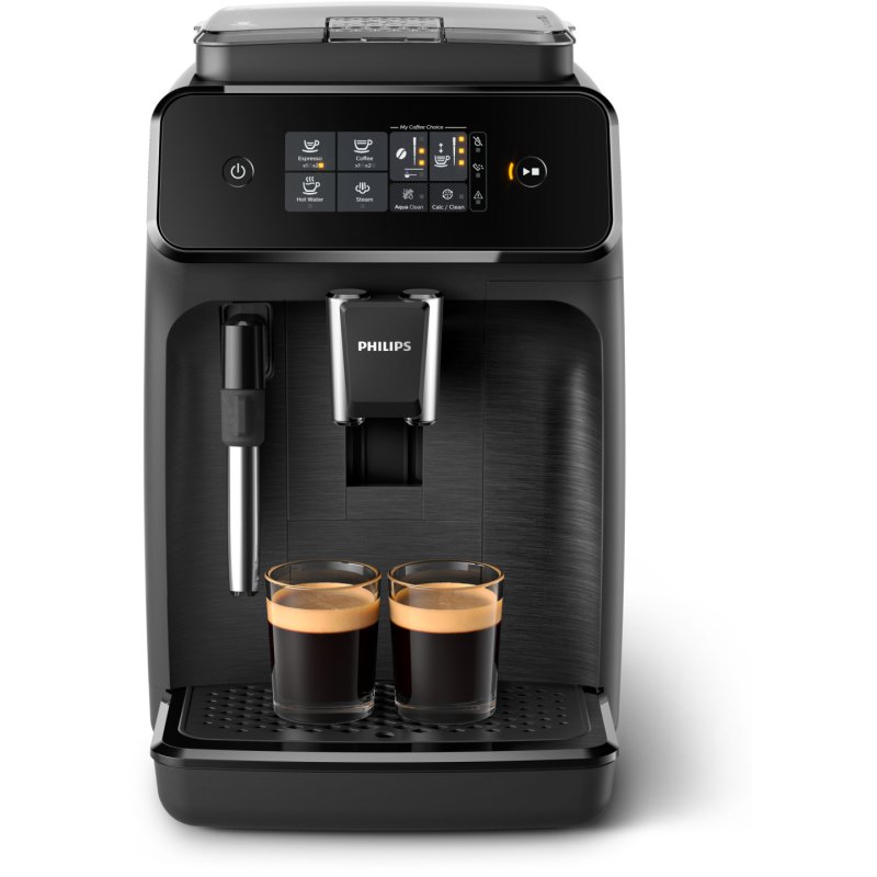 Philips 1200 series Série 1200 Noir mat EP1220/00 Machine expresso broyeur, 2 boissons, mousseur lait