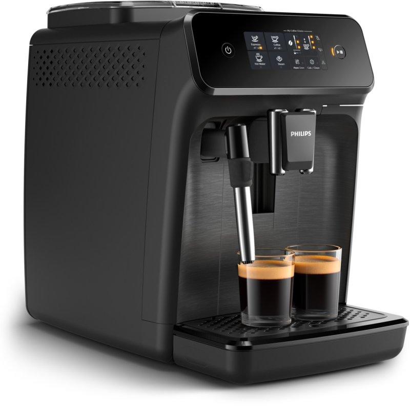 Philips 1200 series Série 1200 Noir mat EP1220/00 Machine expresso broyeur, 2 boissons, mousseur lait