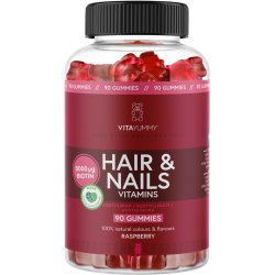 VitaYummy - Hair & Nails - Raspberry - 90 pcs