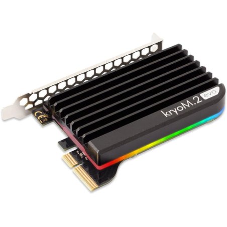 aqua computer kryoM.2 RGBpx PCIe 5.0 x4 Adapter für M.2 PCIe SSD, M-Key, mit Passivkühler