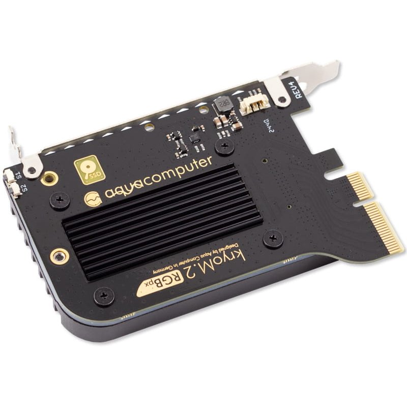 aqua computer kryoM.2 RGBpx PCIe 5.0 x4 Adapter für M.2 PCIe SSD, M-Key, mit Passivkühler