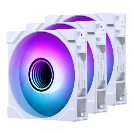 PHANTEKS M25 Gen2 PWM D-RGB Lüfter, 3er-Pack - 120mm, weiß