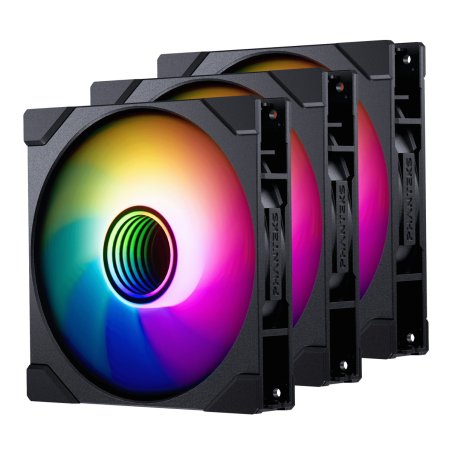 PHANTEKS M25 Gen2 PWM D-RGB Lüfter 3er-Pack - Reverse Blade, 140mm, schwarz