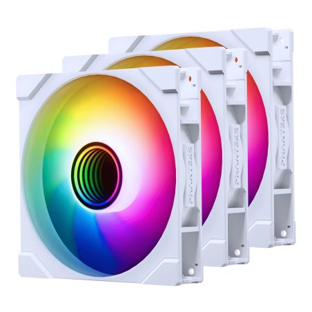 PHANTEKS M25 Gen2 PWM D-RGB Lüfter 3er-Pack - Reverse Blade, 140mm, weiß