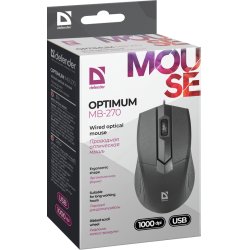 Defender Optimum MB-270 souris Bureau Droitier USB Type-A Optique 1000 DPI