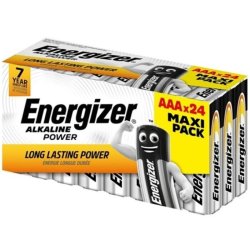 ENERGIZER BATTERIES ALKALINE POWER AAA LR03 MAXI PACK 24 PIECES NEW