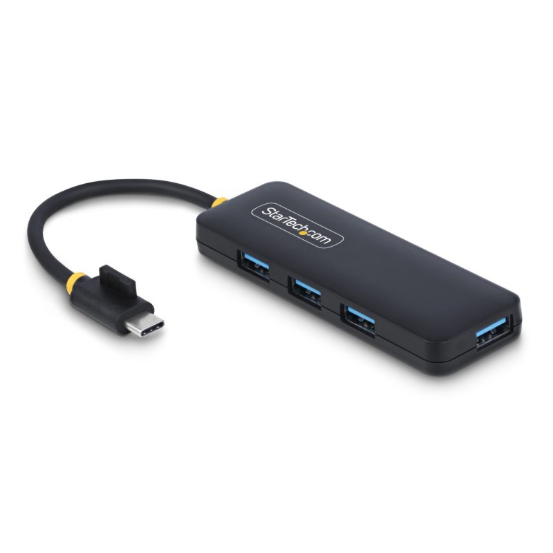 StarTech.com 4-Port USB-C Hub, 5Gbps, USB-C to 4x USB-A, Bus Powered, Small Travel Mini Hub, Multi-Port USB 3.0