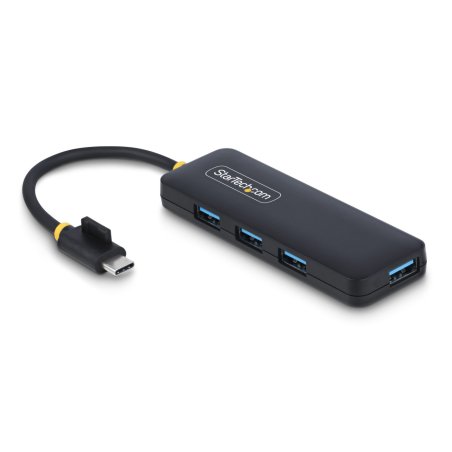 StarTech.com H5C4A-USB-HUB hub & concentrateur USB 3.2 Gen 1 (3.1 Gen 1) Type-C 5000 Mbit/s Noir
