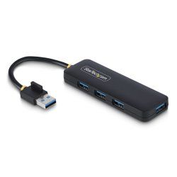 StarTech.com 4-Port USB-A Hub, 5Gbps, Bus Powered, Small Travel Mini USB Hub, Multi-Port USB 3.0 Splitter, Portable USB
