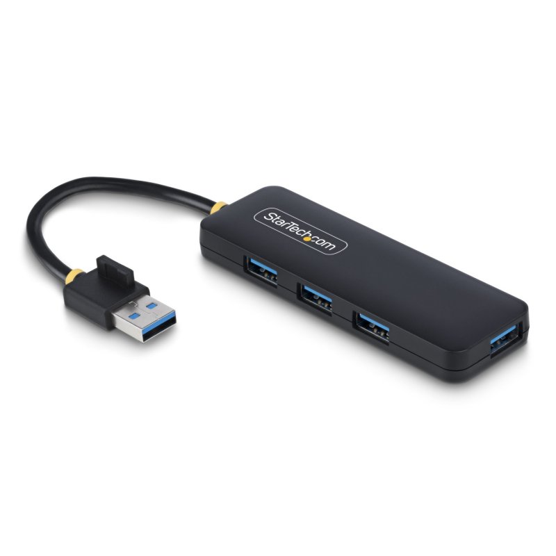 StarTech.com H5A4A-USB-HUB hub & concentrateur USB 3.2 Gen 1 (3.1 Gen 1) Type-A 5000 Mbit/s Noir