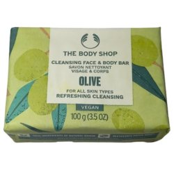 Body Shop Cleansing Face Bar 100g Olive Refreshing Soap for Skin
