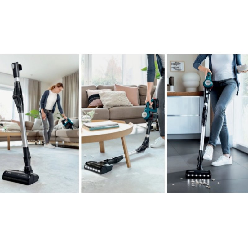 Bosch BSS71125AH stick vacuum/electric broom 2-in-1 stick vacuum Battery Dry Bagless Black, Blue