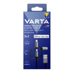 VARTA Câble de chargement Speed Charge & Sync cable 3en1